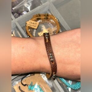 Brown Cowhide Leather Bracelet